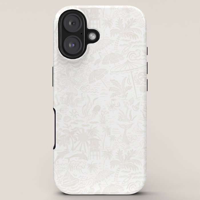 Coastal Daydreams Ivory Ocean Collage Pattern iPhone Case Gallery Image 5