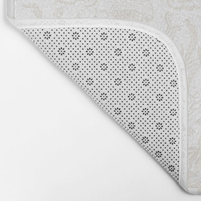 Coastal Daydreams Ivory Ocean Collage Pattern Bath Mat Gallery Image 2