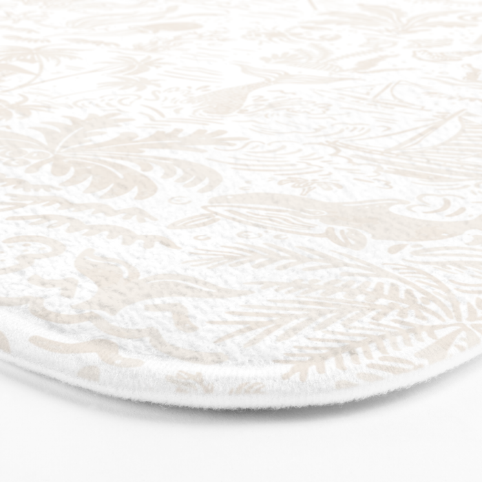 Coastal Daydreams Ivory Ocean Collage Pattern Bath Mat Gallery Image 3