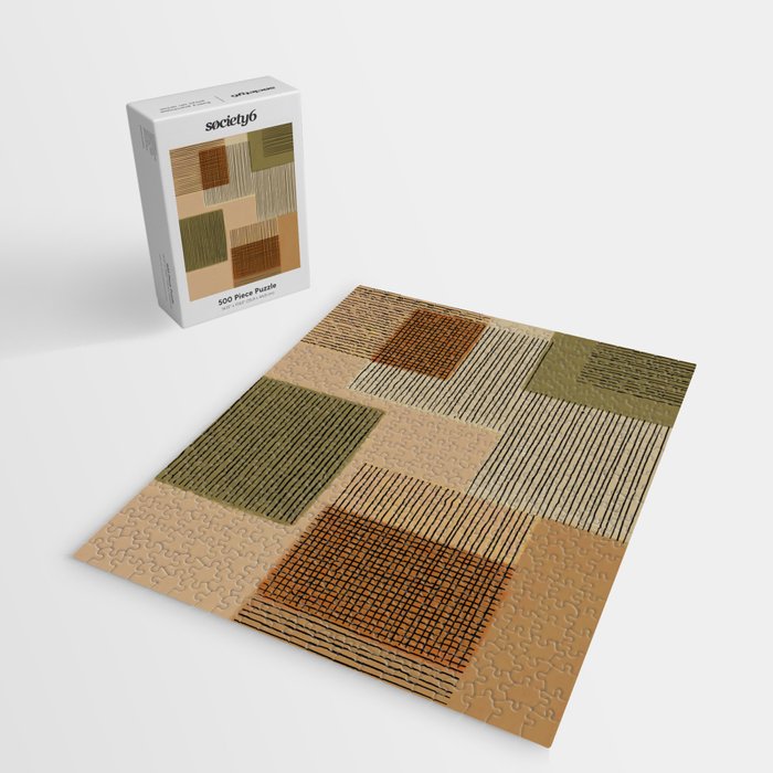 Geo Patchwork #1 Jigsaw Puzzle Gallery Image 2