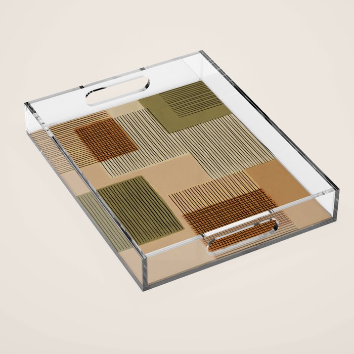 Geo Patchwork #1 Acrylic Tray Gallery Image 1
