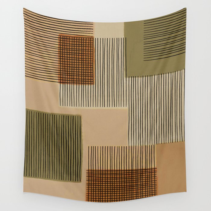 Geo Patchwork #1 Wall Tapestry Gallery Image 4
