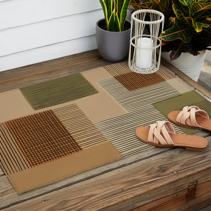 Geo Patchwork #1 Outdoor Rug Gallery Image 2