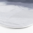 Shorebreak at Sunset - Plum Purple Navy Indigo Ocean Sky Blue Waves Abstract Nature Painting Art Bath Mat Gallery Image 3