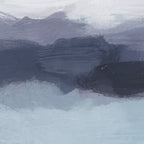 Shorebreak at Sunset - Plum Purple Navy Indigo Ocean Sky Blue Waves Abstract Nature Painting Art Coffee Mug Gallery Image 2