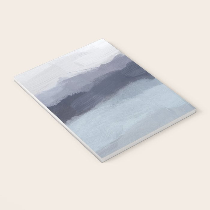 Shorebreak at Sunset - Plum Purple Navy Indigo Ocean Sky Blue Waves Abstract Nature Painting Art Notebook Gallery Image 3