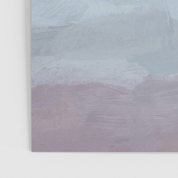 Shorebreak at Sunset - Plum Purple Navy Indigo Ocean Sky Blue Waves Abstract Nature Painting Art Poster Gallery Image 3