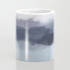Shorebreak at Sunset - Plum Purple Navy Indigo Ocean Sky Blue Waves Abstract Nature Painting Art Coffee Mug Gallery Image 4