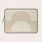 Geometric lines in Shades of Coffee and Latte 4 (Sunrise and Sunset) Laptop Sleeve Gallery Image 1