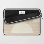 Geometric lines in Shades of Coffee and Latte 4 (Sunrise and Sunset) Laptop Sleeve Gallery Image 2