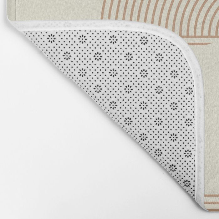 Geometric lines in Shades of Coffee and Latte 4 (Sunrise and Sunset) Bath Mat Gallery Image 2