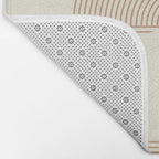 Geometric lines in Shades of Coffee and Latte 4 (Sunrise and Sunset) Bath Mat Gallery Image 2