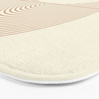 Geometric lines in Shades of Coffee and Latte 4 (Sunrise and Sunset) Bath Mat Gallery Image 3