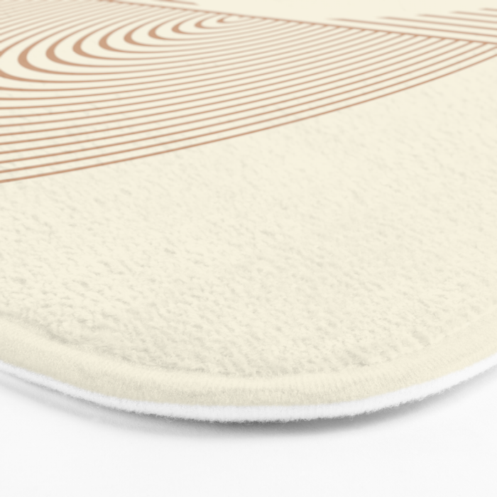 Geometric lines in Shades of Coffee and Latte 4 (Sunrise and Sunset) Bath Mat Gallery Image 3