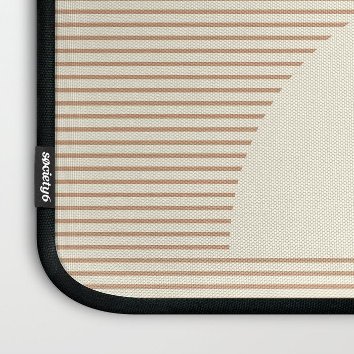 Geometric lines in Shades of Coffee and Latte 4 (Sunrise and Sunset) Laptop Sleeve Gallery Image 3