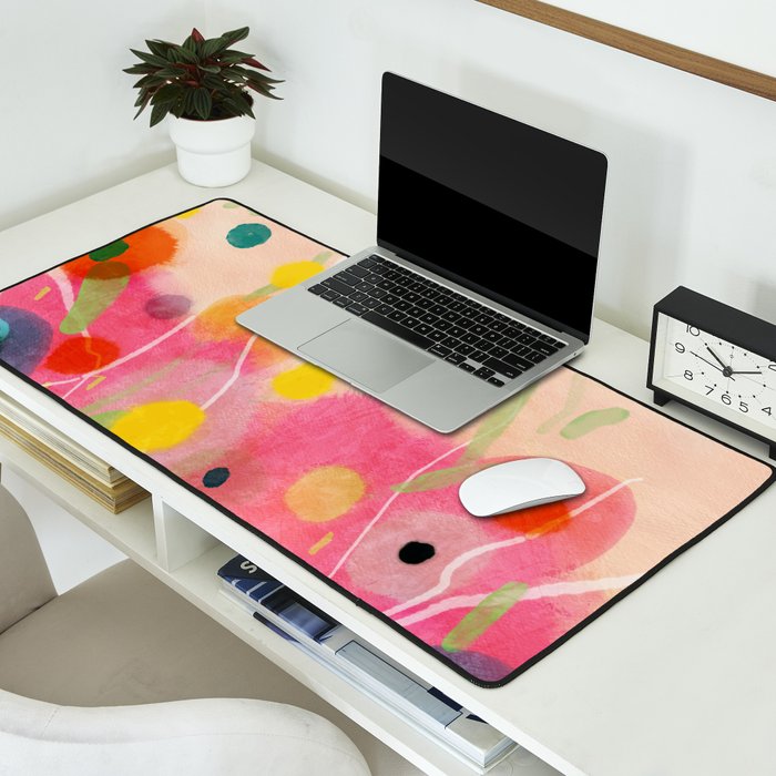 floral power abstract Desk Mat Gallery Image 2
