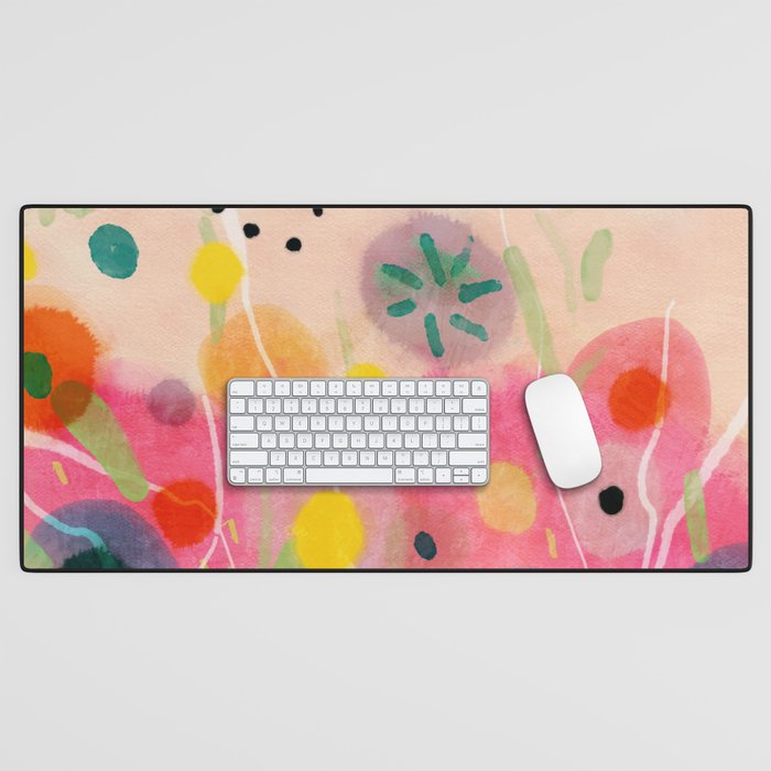 floral power abstract Desk Mat Gallery Image 1