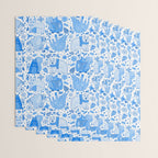 Winter Forest Woodland Animals in Blue Wrapping Paper Gallery Image 3