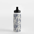 Bigfoot / Sasquatch Toile de Jouy in Blue Water Bottle Gallery Image 2