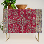 Kashan Central Persian Silk Rug Print Credenza Gallery Image 1