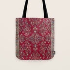 Kashan Central Persian Silk Rug Print Tote Bag Gallery Image 1