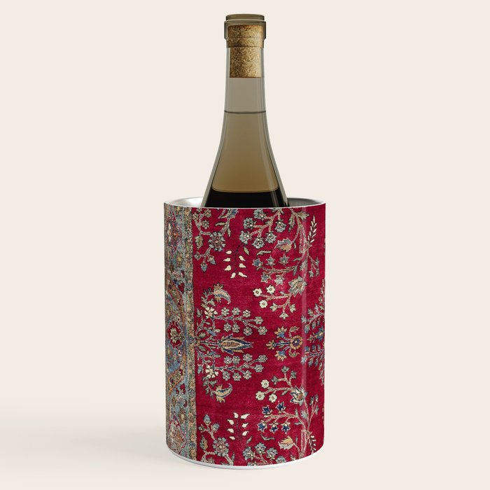 Kashan Central Persian Silk Rug Print Wine Chiller Gallery Image 2