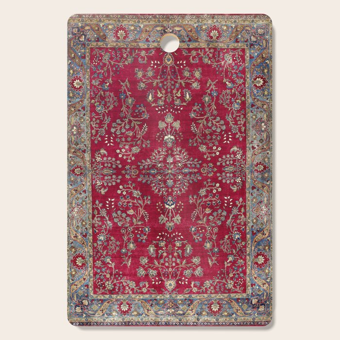 Kashan Central Persian Silk Rug Print Cutting Board Gallery Image 1