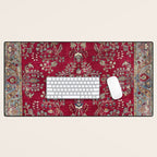 Kashan Central Persian Silk Rug Print Desk Mat Gallery Image 1