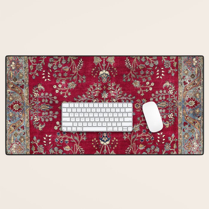 Kashan Central Persian Silk Rug Print Desk Mat Gallery Image 1