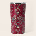 Kashan Central Persian Silk Rug Print Travel Mug Gallery Image 1