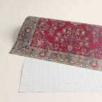 Kashan Central Persian Silk Rug Print Wrapping Paper Gallery Image 2