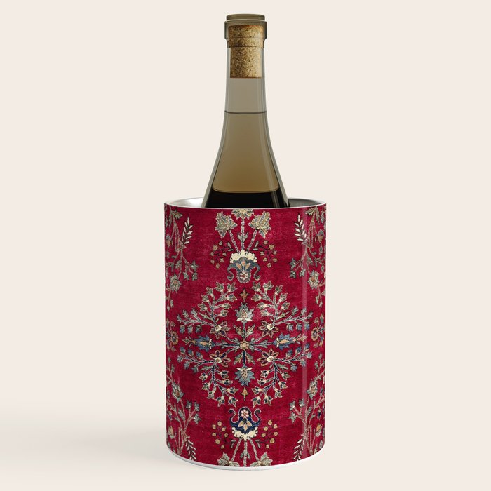 Kashan Central Persian Silk Rug Print Wine Chiller Gallery Image 1