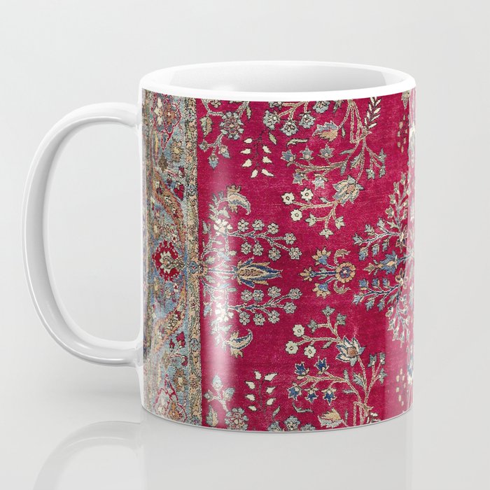 Kashan Central Persian Silk Rug Print Coffee Mug Gallery Image 3