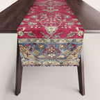 Kashan Central Persian Silk Rug Print Table Runner Gallery Image 1