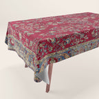 Kashan Central Persian Silk Rug Print Tablecloth Gallery Image 1