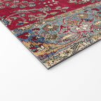 Kashan Central Persian Silk Rug Print Welcome Mat Gallery Image 2