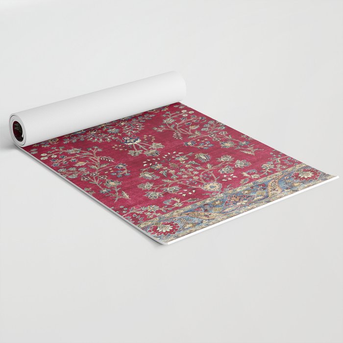 Kashan Central Persian Silk Rug Print Yoga Mat Gallery Image 2