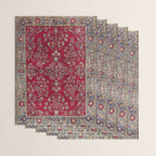 Kashan Central Persian Silk Rug Print Wrapping Paper Gallery Image 3