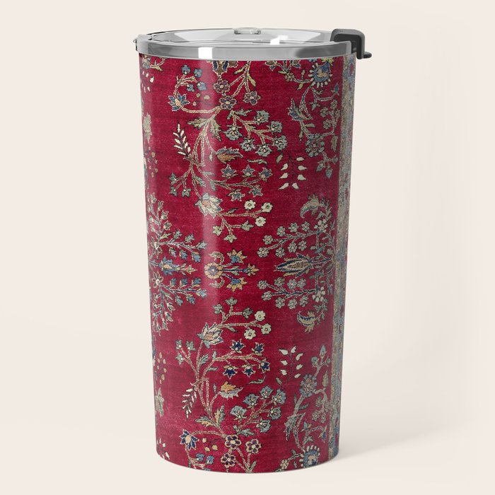 Kashan Central Persian Silk Rug Print Travel Mug Gallery Image 2