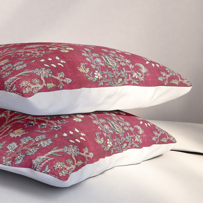 Kashan Central Persian Silk Rug Print Pillow Sham Gallery Image 3