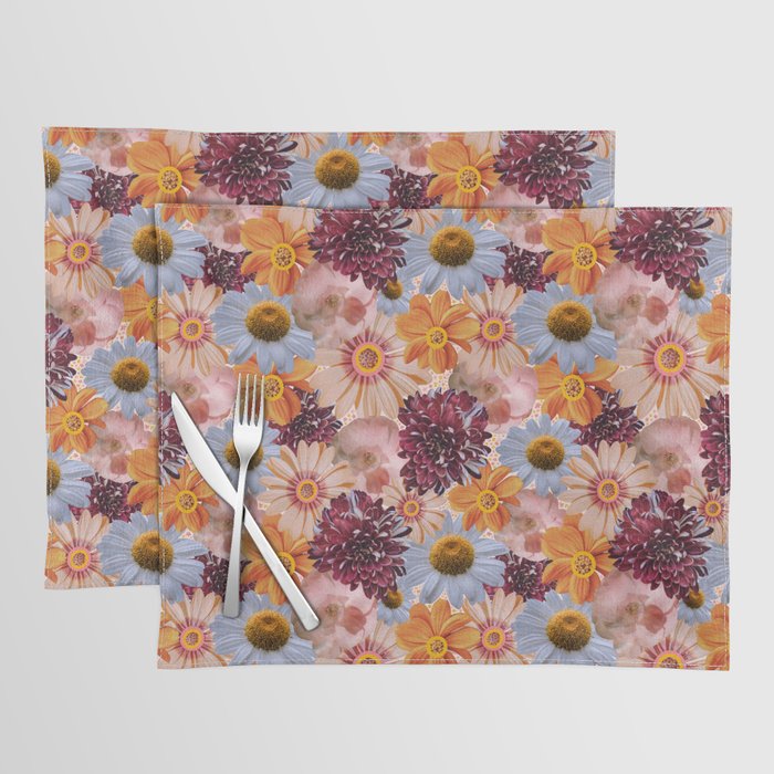 Flower Collage Print Placemat Gallery Image 1