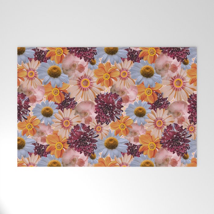 Flower Collage Print Welcome Mat Gallery Image 1