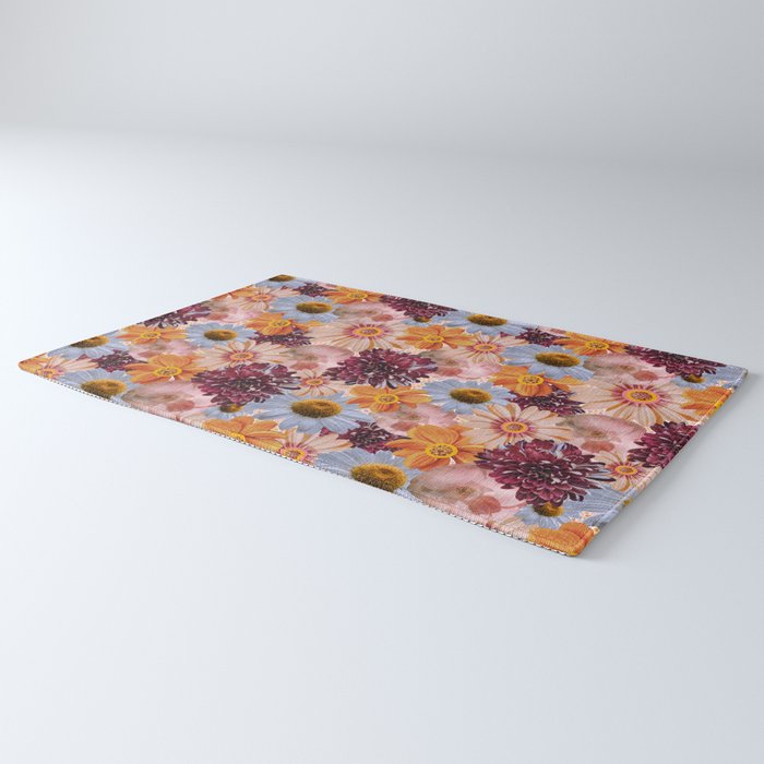 Flower Collage Print Rug Gallery Image 3