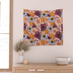 Flower Collage Print Wall Tapestry Gallery Image 2