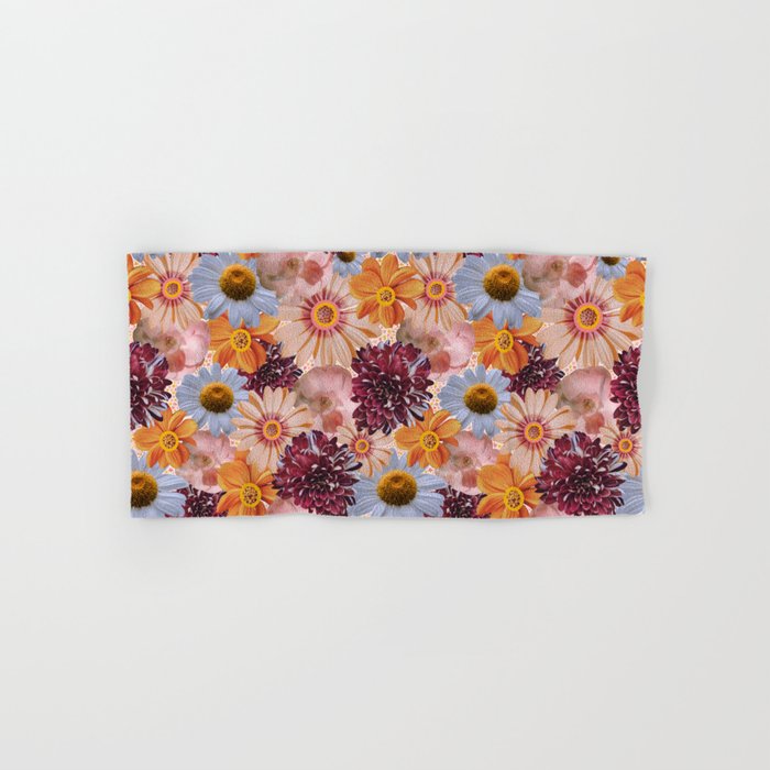 Flower Collage Print Bath Towel Gallery Image 1