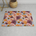 Flower Collage Print Rug Gallery Image 1