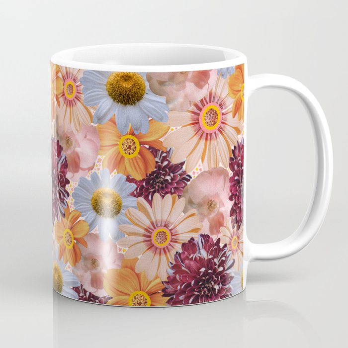 Flower Collage Print Coffee Mug Gallery Image 1