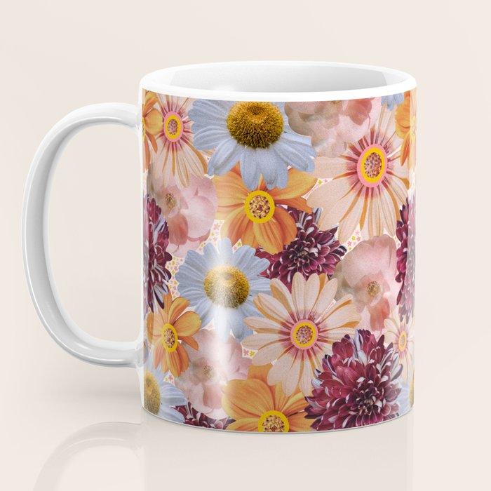 Flower Collage Print Coffee Mug Gallery Image 3