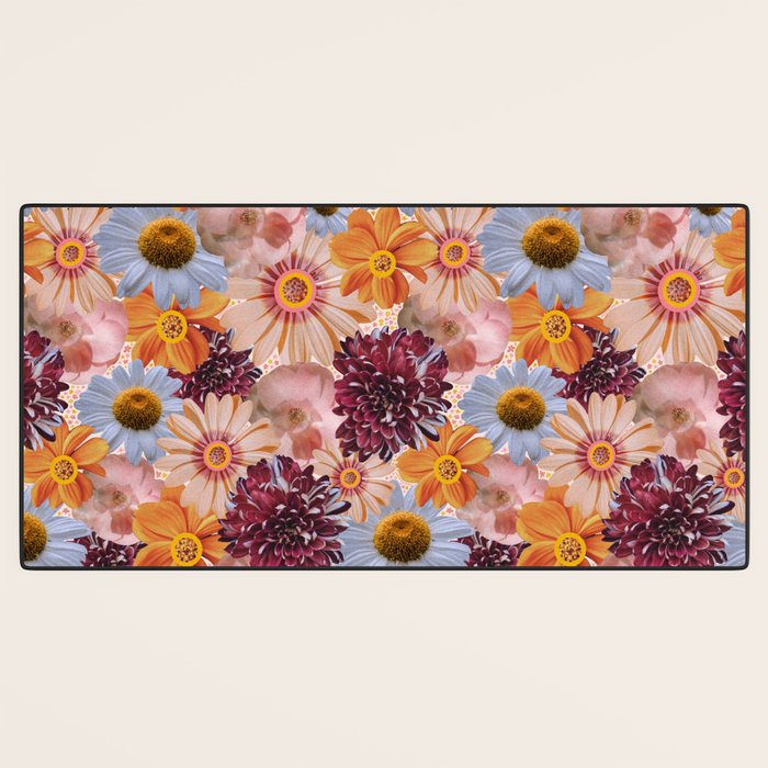 Flower Collage Print Desk Mat Gallery Image 3