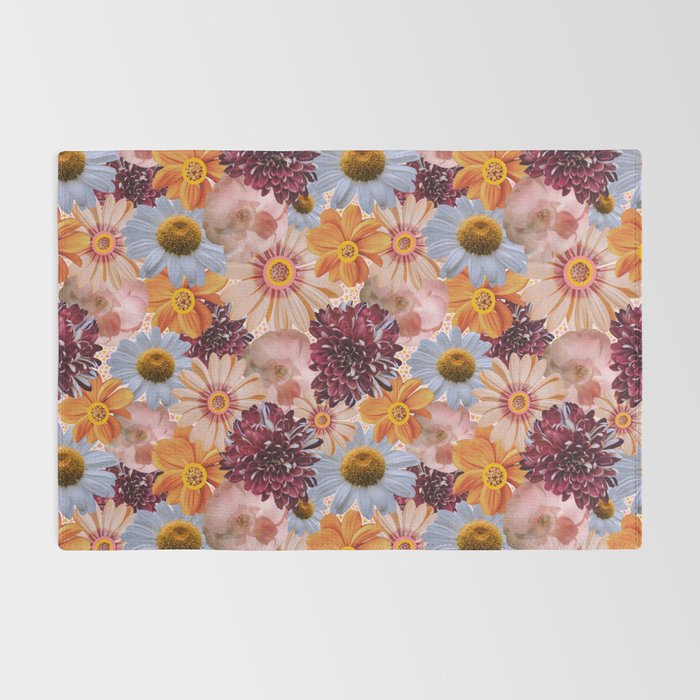 Flower Collage Print Rug Gallery Image 2